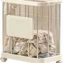 Capacity Clothes Hamper Capacity Laundry Basket with Wheels for Dirty Clothes Toys Storage Sturdy Construction Strong (Large)
