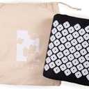 Kanjo Acupressure Cushion | Memory Foam Acupressure Pillow for Back and Sciatica Pain | 100% Cotton Linen Cover