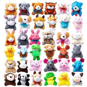 JOYIN 36 Pack Mini Animal Plush Toy Assortment (36 Units 3" Each),Bulk Stuffed Animals Party Favors for Kids, Small Animals Plush Keychain Decoration, Carnival Prizes, Birthday Treasure Box Toys