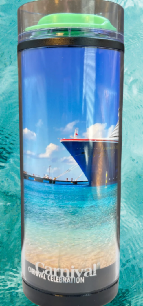 Carnival Cruise Line Photo Tumbler Travel Cup (Pack of 1, 20 Oz)