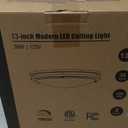 13-inch 5CCT Flush Mount Ceiling Light Fixtures, 36W 4000LM LED Ceiling Lights for Bedroom, Kitchen, Bathroom, Hallway, 2700K/3000K/4000K/5000K/6500K Adjustable Brown Dimmable Lighting - 2 Pack