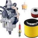 TRX 250 Carburetor Fits for Honda Recon 250 TRX250 TRX250EX TM TE 1997-2007 ATV with Air Filter Spark Plug Carb Tune Up Kit