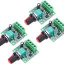 Low Voltage DC Motor Speed Controller 1.8v 3v 5v 6v 7.2v 12v 2A 30W PWM 1803BK Adjustable Driver Switch with Speed Control Knob(4 Pack)