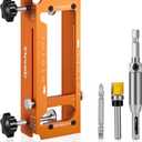 Door Hinge Jig, Router Template Fits, Aluminum Alloy Door Hinge Mortiser for Door Hinges 2.5" to 5" Length and Thicknesses, Square Corner Hinge 1/4" Radius, 5/8" Radius