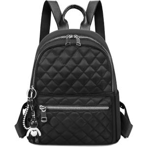 Backpack for Women, Lightweight Nylon Casual Rucksack, Small Daypack School Bag, Quilted Trendy Backpack, Anti-Theft Travel backpack for Women