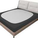 Easy-Going Box Spring Cover King/C-King Size, 4 Way Stretch Smooth and Elastic Wrap Around Band 4 Sides Bed Skirt, Dark Gray