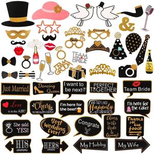 60Pcs Wedding Photo Booth Props, Wedding Props for Photos Bachelorette Weddings Shower Party Decorations