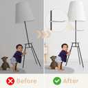 TUMBLENOT Floor Lamp Anchor for Baby proofing (2PCS) First of Its Kind Prevents Standing Lamps from Falling Reusable for Generations, Compliments Home Decor, No Tools Needed, Baby Safety Pet Safety