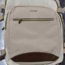 LOVEVOOK 40L Travel Backpack for Women & Men, Airline Approved Carry On Luggage with 3 Packing Cubes, TSA Overnight Bags, Waterproof Personal Item Bag, Weekender Essentials Backpacks fits 17" Laptop (Light Khaki-beige-coffee)