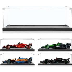 Acrylic Display Case Compatible with Lego Technic F1 42207 42141 42206 42171 42228, Dust-Proof Display Box Compatible with Lego Technic f1 car, 26.711.86.69 in(NOT Included The Model)