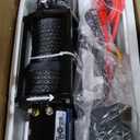 Electric Winch 13000 lbs ATV Winch 12V with Synthetic Rope and Hook Truck Winch with Hawse Fairlead Remote Control for Towing UTV SUV Off Road Vehicle
