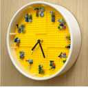 Kids' Creative STEM Educational Building Block Toy, Building Block Display Case, Fun Assembly Toy for Boys Aged 7 8, DIY Building Block Wall Clock, Craft Kit Set Birthday Gift for Kids Aged 9 10 12