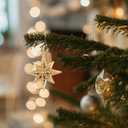 Cabilock 6 Pcs Gold Star Ornaments, Hanging Star Ornaments for Christmas Tree Christmas Tree for Holiday Wedding Party Festive Embellishments