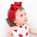 20PCS Baby Girl Bows Headbands, 4" Infant Bows Headbands Super Elastics Nylon Hairbands Cute Handmade Ribbon Bows for Babies Newborn Toddler (20 Colors)