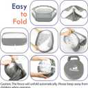 Pawaboo Small Animals Playpen, Waterproof Small Pet Cage Tent with Zippered Cover, Portable Outdoor Yard Fence with 3 Metal Rod for Chick/Kitten/Puppy/Guinea Pig/Rabbits/Hamster/Chinchillas,Light Gray
