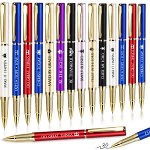Fuutreo 20 Pcs Christian Grandparents Day Gift for Church Christian Pens Bulk Bible Verse Ballpoint Pen Inspirational Church Clergy Gift for Men Women Pastor Sunday School Bible Study Supplies