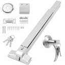 Zonon 1 Set Commercial Push Bar Panic Exit Device 31" Stainless Steel Emergency Exit Door Hardware with Exterior Lever and 3 Keys for 30"-36" Metal Wood Door, Silver