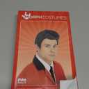fun shack 50's Men's Black Wig with Sideburns, 1950s Costume Wig for Men, Retro Black Wig for Boys, One Size