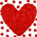 Dingion 10000 Pcs Red Rose Petals Artificial Roses Flower Petals Roses Fake Rose Petals Red Rose Petals for Wedding Romantic Night Event Valentine's Day Party Decoration (red)