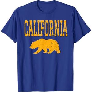 Distressed California Golden Bear T-Shirt Large