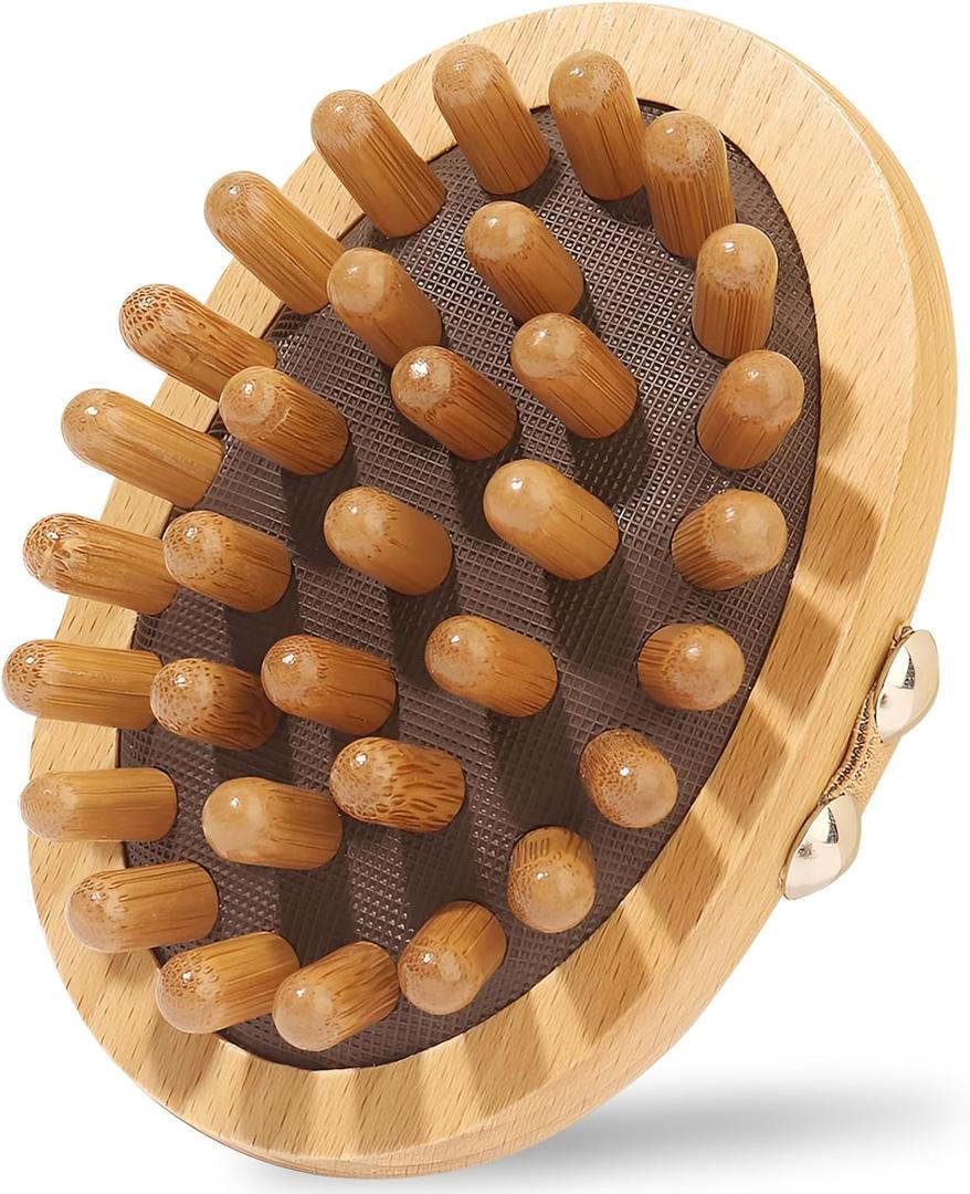 Wooden Massage Comb for Body and Scalp, Meridian Trigger Point Massager, Gua Sha Sandalwood Comb for Body Relief and Hair Growth
