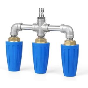 3-in-1 Turbo Nozzle Pressure Washer, 360° Rotating Turbo Nozzle, Pressure Washer Turbo Nozzle with 1/4" Quick Connect - 4000 PSI, 4-6 GPM, 2.0 Orifice (Blue)