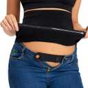 Combination of Maternity Shirts Extenders and Pants Waist Extenders, Seamless Maternity Belly Band (Black, M)