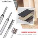 2 x 13mm Double Flute Straight Router Bit 1/2" Cutting Diameter, 1/4" Shank Flush Trim Cut Router Bit for Woodworking