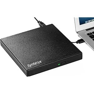 External CD DVD Drive USB and Type-C, Portable Slim CD/DVD +/-RW Burner Reader Writer Player for Laptop Desktop PC MacBook Mac Windows Linux OS Apple Brushed Black (Matte Black-2)