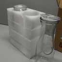 Set of 2 Glass Carafe with Lids, 1 Liter Water Pitcher Carafe for Mimosa Bar, Brunch, Cold Water, Beverage, Wine, Iced Tea, Lemonade - 2 Wooden Chalkboard Tags Included