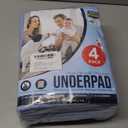 Utopia Bedding Washable Underpads 34" x 36" (Pack of 4), Waterproof Reusable Heavy Absorbency Incontinence Bed Pads for Adults, Kids, Elderly and Pets, Bedwetting Pads for Sofa and Couch (Blue)