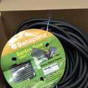 100 ft Garden Hose, 5/8 in Heavy Duty Water Hose, Flexible and Durable, Lightweight Rubber Hybrid Hose, Leak-Free Connections, Male to Female Fittings, BT100B, Black