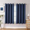 ChrisDowa Grommet Blackout Curtains for Bedroom and Living Room - 2 Panels Set Thermal Insulated Room Darkening Curtains (Stone Blue, 52W x 45L)