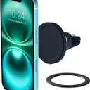 iOttie Velox MagSafe Compatible Air Vent Car Phone Holder. Unversal Magnetic Car Phone Mount for iPhone 12/13/14/15/16 Series & Android Phones via Included Magnetic Ring Adapter (Midnight Blue)