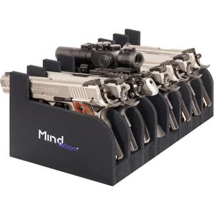 MIND&ACTION Foam Pistol Rack for Gun Safe, Gun Cabinet Accessories, Pistols Holder Storage Organizer, Revolver Firearm Handgun Rack Stand Display MIND&ACTION Foam Pistol Rack for Gun Safe, Gun Cabinet Accessories, Pistols Holder Storage Organizer, Revolver Firearm Handgun Rack Stand Display