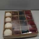 16 Pcs Velvet Christmas Tree Ornament Set - 3.15-Inch Flocked Shatterproof Christmas Balls, Bulk Hanging Xmas Baubles for Holiday Parties, Weddings & Home Decoration (Deep Red, Green, Brown, Beige)