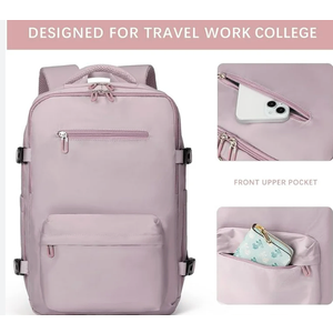 TuBu Travel Laptops Backpack for Women Men, Casual Work Bag 17inch High School College Backpack Airline Approved Backpack for Hiking Business (Pink khaki) Amazon's Choice