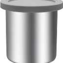Stainless Steels Fit for Ninja Creami Containers- 1 Pack, 16oz Cups, Compatible with Ninja NC301, NC300, NC299AMZ, Fit for Ninja Creami Stainless Steel Pint, Silicone Lids, NC301 Creami Containers