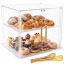 2-Tier Pastry Display Case, Countertop Acrylic Bakery Display Case