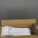 White Wooden Hangers - 20 Pack - Durable Wood Hangers Ideal for Everyday Use & Wedding, for Dress, Coats, Camisole