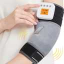 AOBOCO Cordless Elbow Massager with Heat and Vibration - Heated Elbow Brace Wrap for Tendonitis and Tennis Elbow, Portable Elbow Heating Pad to Keep Elbow Warmers for Men Women Elders