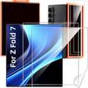 Hoerrye for Samsung Galaxy Z Fold 7 Screen Protector - [with Auto Align Frame Accessories] [2 Pack Inside Flexible TPU Film + 2 Pack Front Tempered Glass] No Creases,No Bubbles,Case Friendly