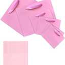 qiqee 10PCS Pink Gift Bags with Ribbon Handles Mulit Assorted Sizes Gift Wide Bags (2pcs Large 13", 4pcs Medium 9.6", 4pcs Small 6.3"22pcs Tissue Paper)
