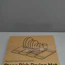 Large Stone Drying Mat for Kitchen Counter, Easier Cleanup - Smart hinge design, Quick-Dry Non-Slip Counter Protector for Dishes, Cups & Bottles, 24.5" x 16"