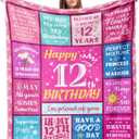12 Year Old Girl Birthday Gifts - Gifts for 12 Year Old Girl - 12th Birthday Decorations for Girls - Twelve YR Bday Gift for Girls Daughter Granddaughter Niece Sister Ideas Blanket 50"x60"