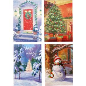 Hallmark Image Arts Boxed Christmas Cards Assortment, Home for the Holidays (4 Designs, 24 Cards with Envelopes)