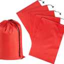 PALTERWEAR Drawstring Bag with Toggle - Nylon Cinch and Ditty Pouch (Red, 10 x 15 Inch)