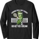 Pickleball Soft Serve Funny Long Sleeve T-Shirt  2XL