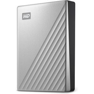 WD 5TB My Passport Ultra for Mac Silver, Portable External Hard Drive, backup software with defense against ransomware, and password protection, USB-C and USB 3.1 - WDBPMV0050BSL-WESN