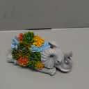 Nacome Elephant Statues with Succulent for Garden Decor: Solar Outdoor Clearance Outside Yard Art Porch Patio Balcony Front Lawn Ornaments Birthday Gifts for Mom Grandma Women